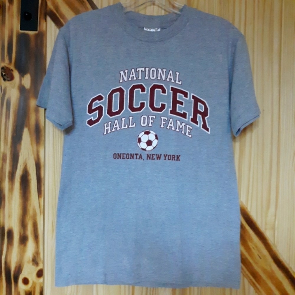 Vintage 90s National Soccer Hall Of Fame Oneonta New York Tshirt Size Small